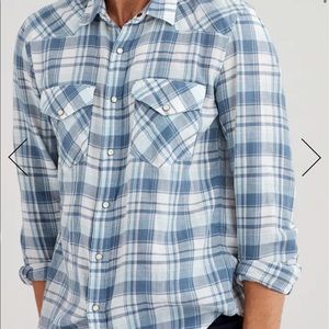 7 For All Mankind LONG SLEEVE WESTERN PLAID SHIRT